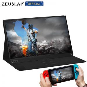 ZEUSLAP portable lcd gaming monitor lcd hd monitor 15.6 usb type c hdmi for laptop,phone,xbox,switch and ps4
