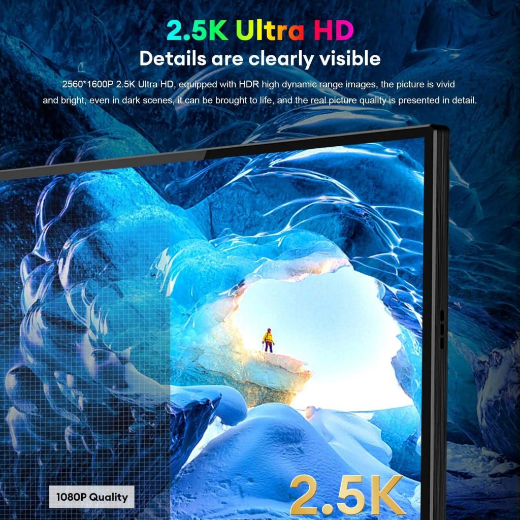Buy ZEUSLAP P16KT Touch Screen Portable Monitor 16" 2.5K 144hz 2560* ...