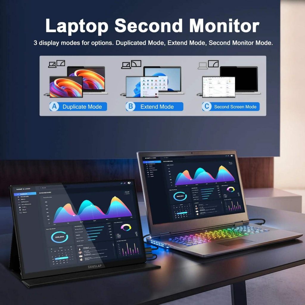 Buy ZEUSLAP P16KT Touch Screen Portable Monitor 16" 2.5K 144hz 2560* ...